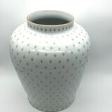 Vase Limoges Tharaud white with golden fleur-de-lis