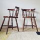 Set of 4 Western Bistro Chairs in Solid Wood – Vintage Pub Style