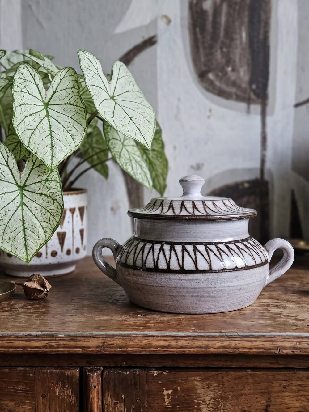 Vintage covered pot in ceramic from Vallauris, Émile Masson, 1960s-1970s.