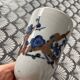 Set of 5 blue stoneware mazagrans "cherry blossom".