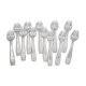 Alfénide, Christofle Paris, 12 oyster forks, Art Deco in silver-plated metal.