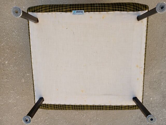 Paire de poufs ottomans design de Steiner années 50