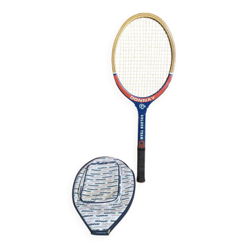 Vintage donnay wooden tennis racket + sports cover