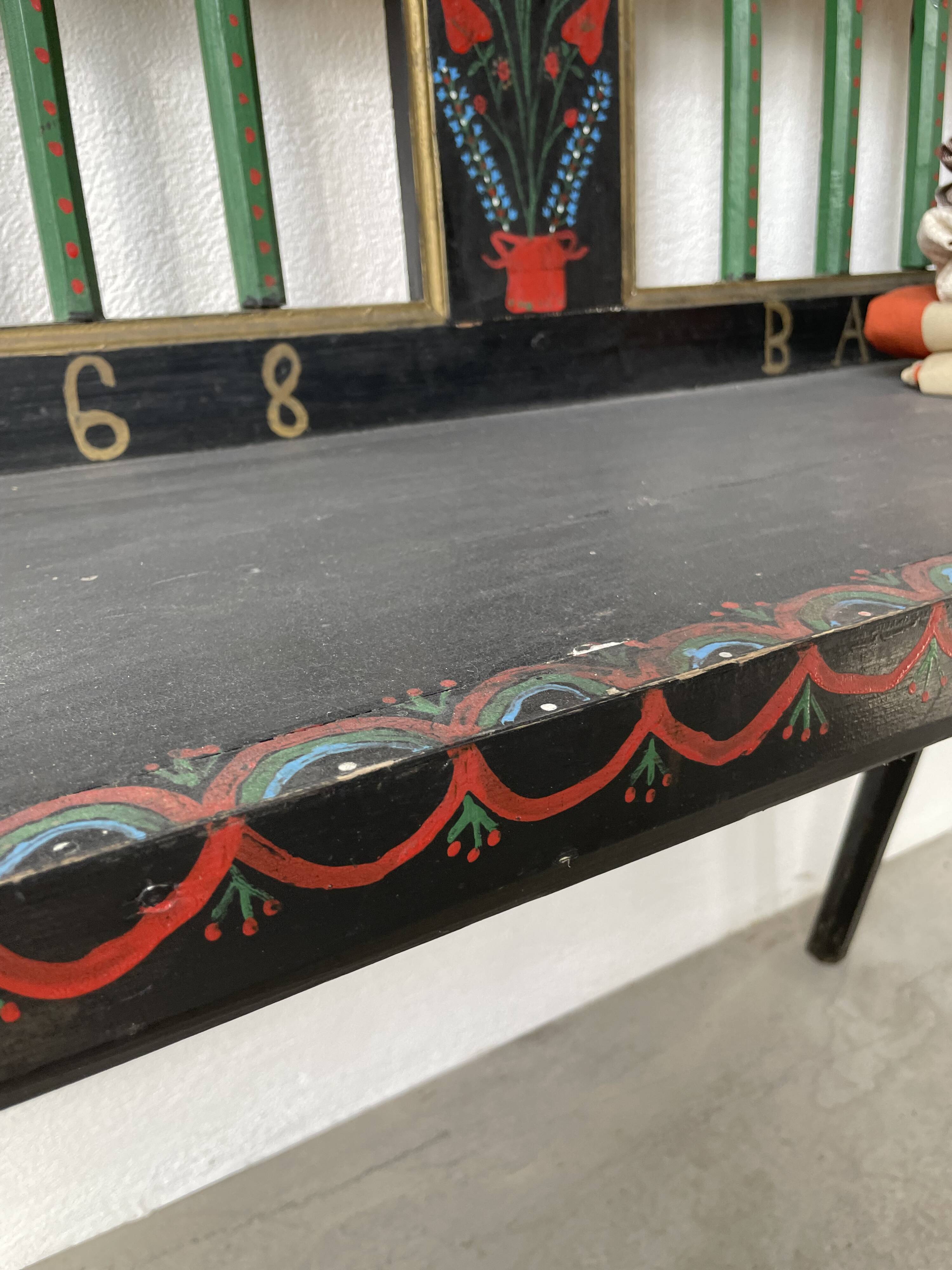 Moldavian bench 1968 polychrome