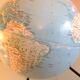 Girard and Barrère terrestrial globe on tripod base / vintage 50s-60s