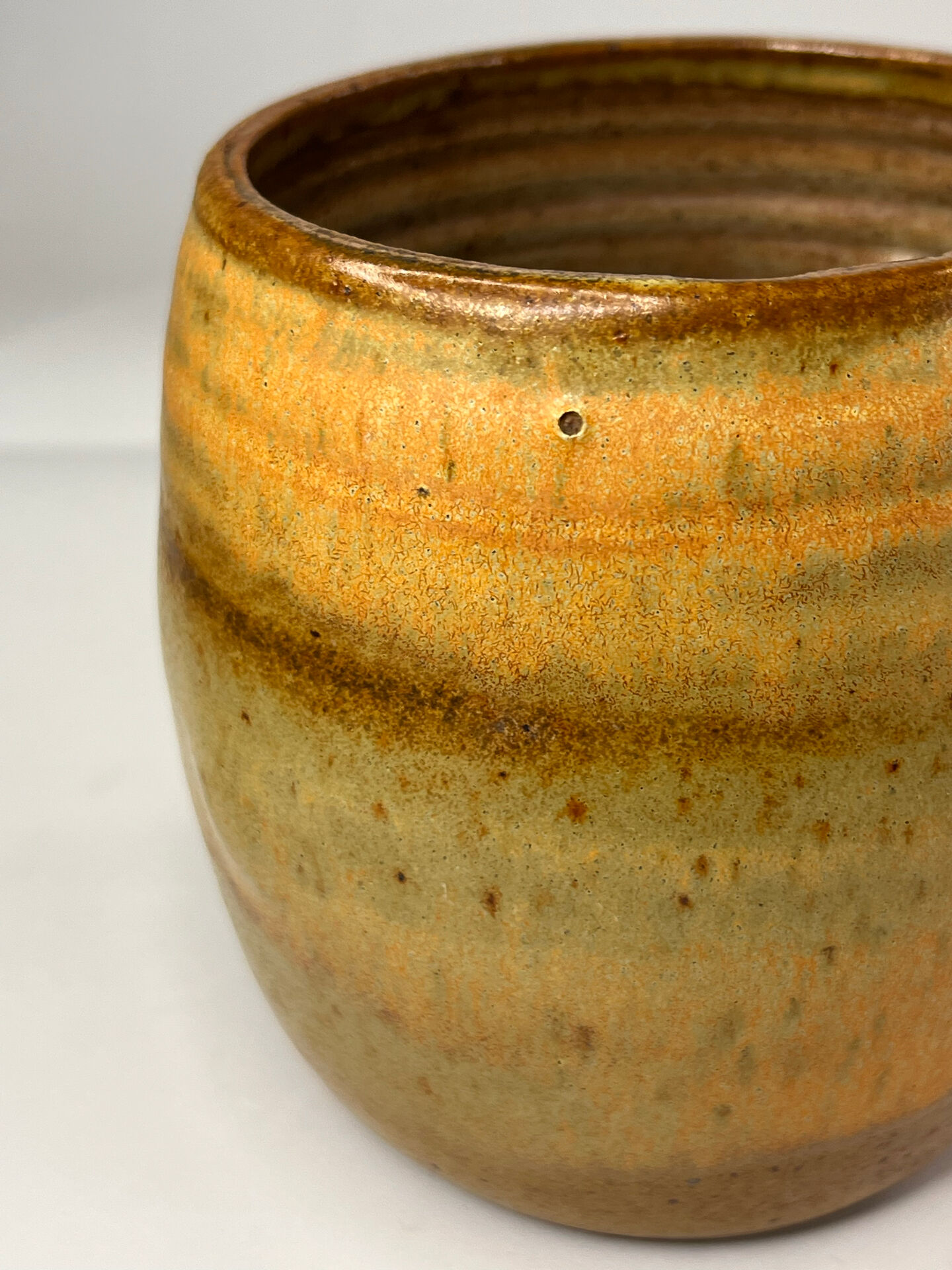 Vintage stoneware cup from the Abbey of Fontgombault.
