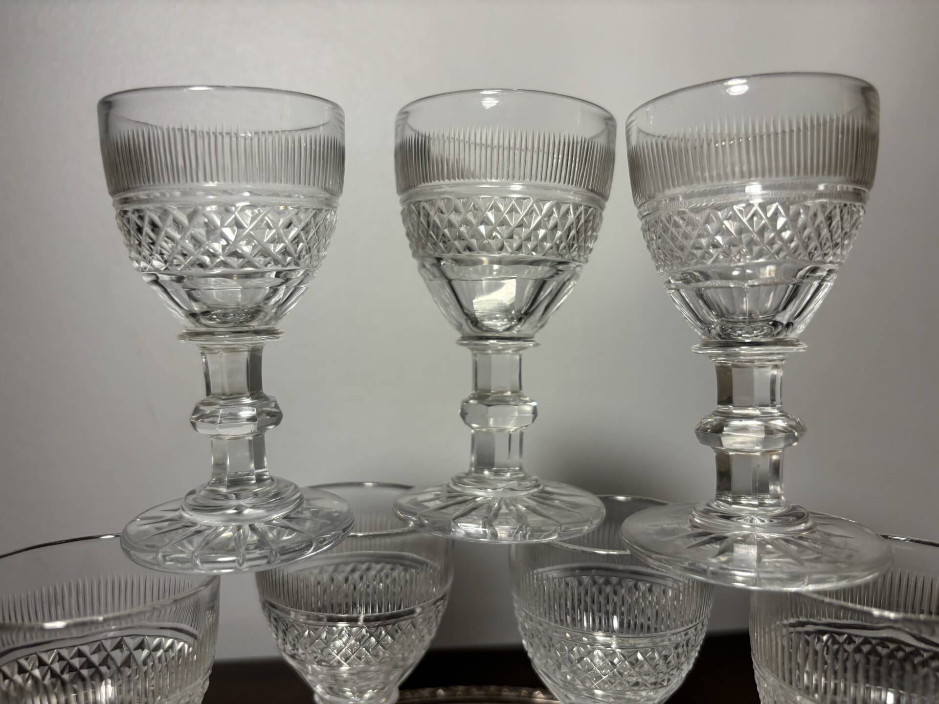 7p. Glasses Saint Louis Trianon model