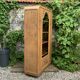 Armoire parisienne vitrée art déco bois brut 1930