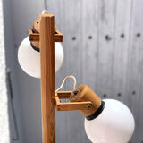 Lampadaire en bois des années 70