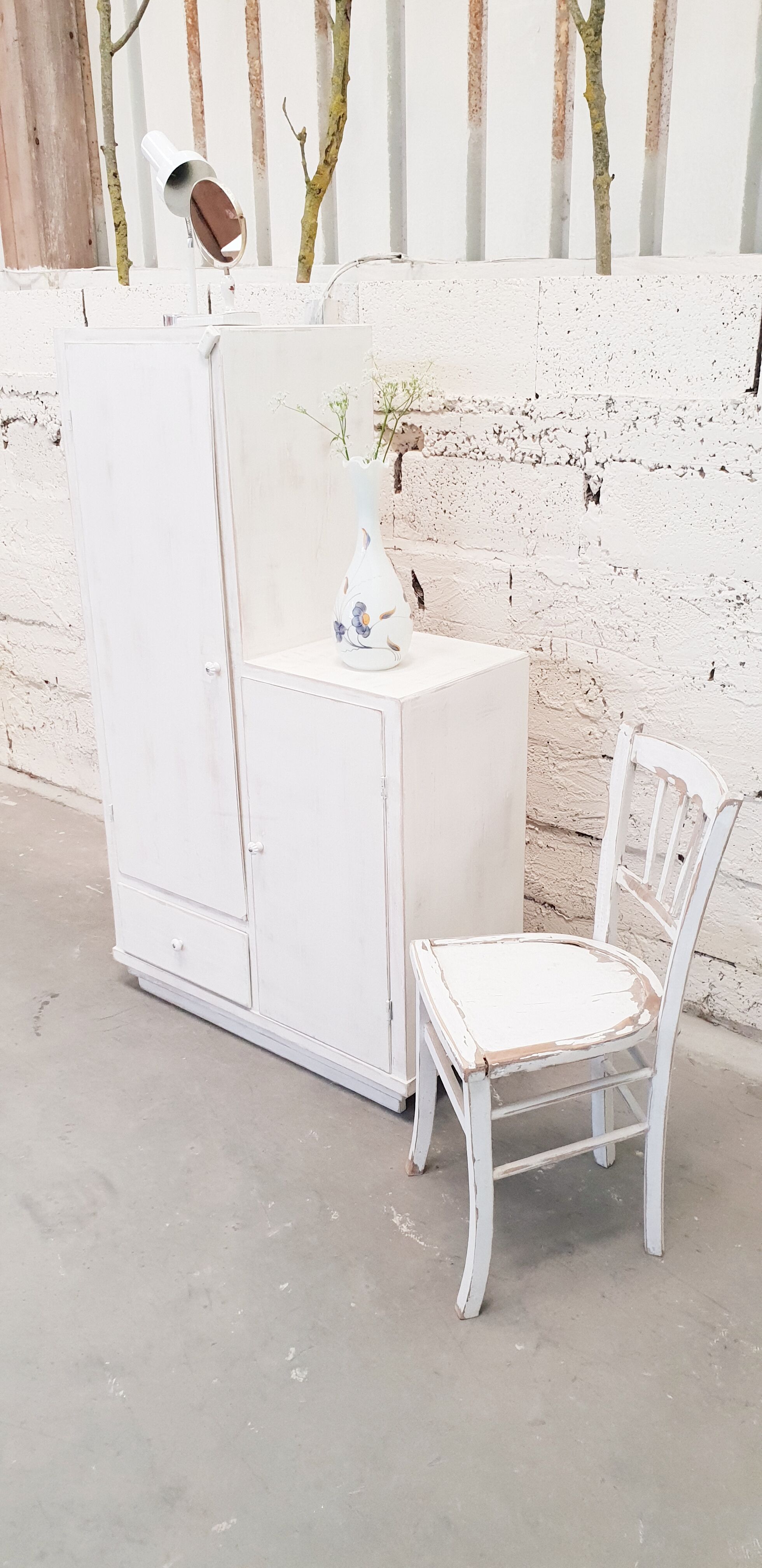 Vintage asymmetrical cabinet