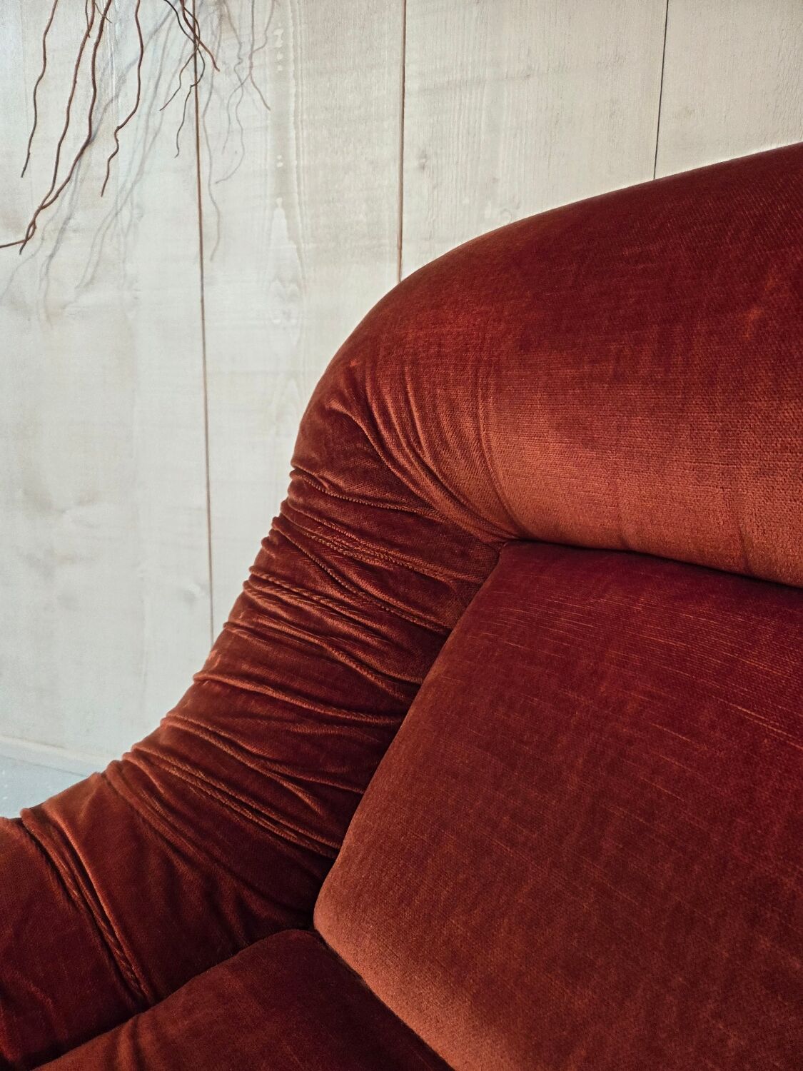 Velvet armchair