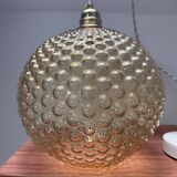 Vintage bubbled glass pendant light
