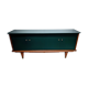 Vintage wooden low sideboard, compass feet