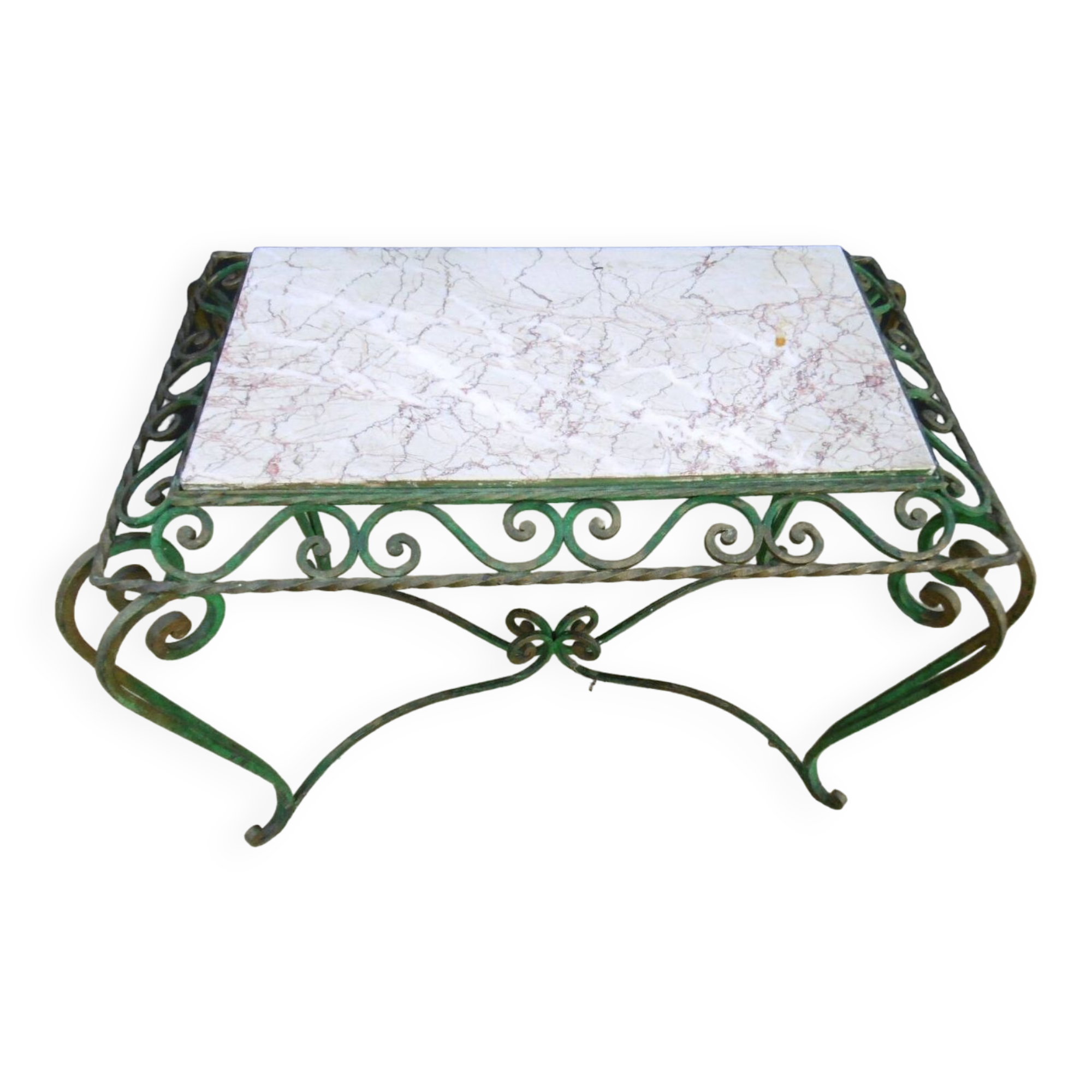 Coffee table with marble top