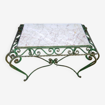 Table  basse  avec dessus en marbre