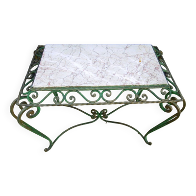 Table  basse  avec dessus en marbre
