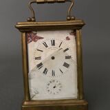 Réveil pendule d'officier voyage cadran émail Raoul Daguzé Nantes