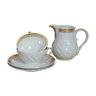 Duo of tea cups and milk jar - Antique porcelain
