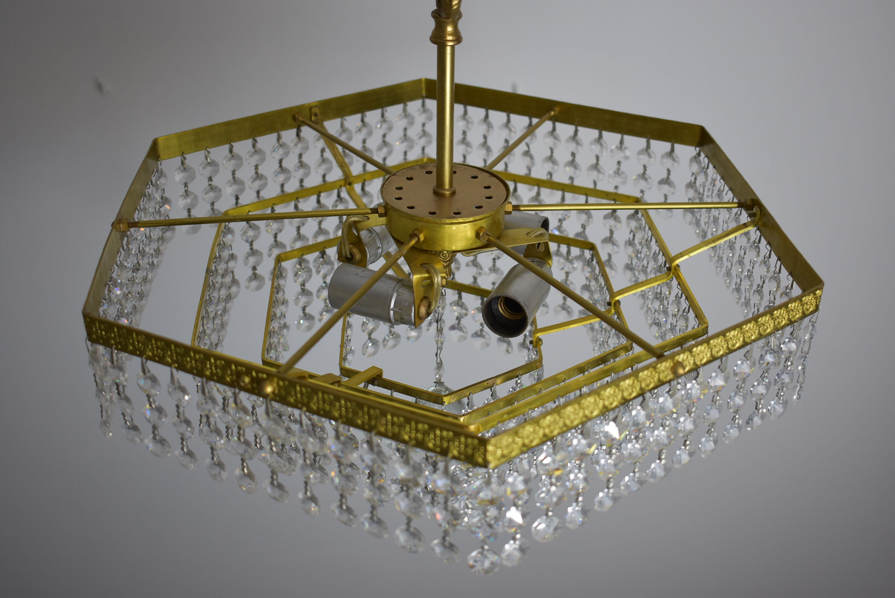 Vintage chandelier with stamps