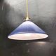 Suspension cône opaline bleu