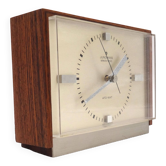 Mid century minimalist teak desk clock by junghans ato mat danish modern