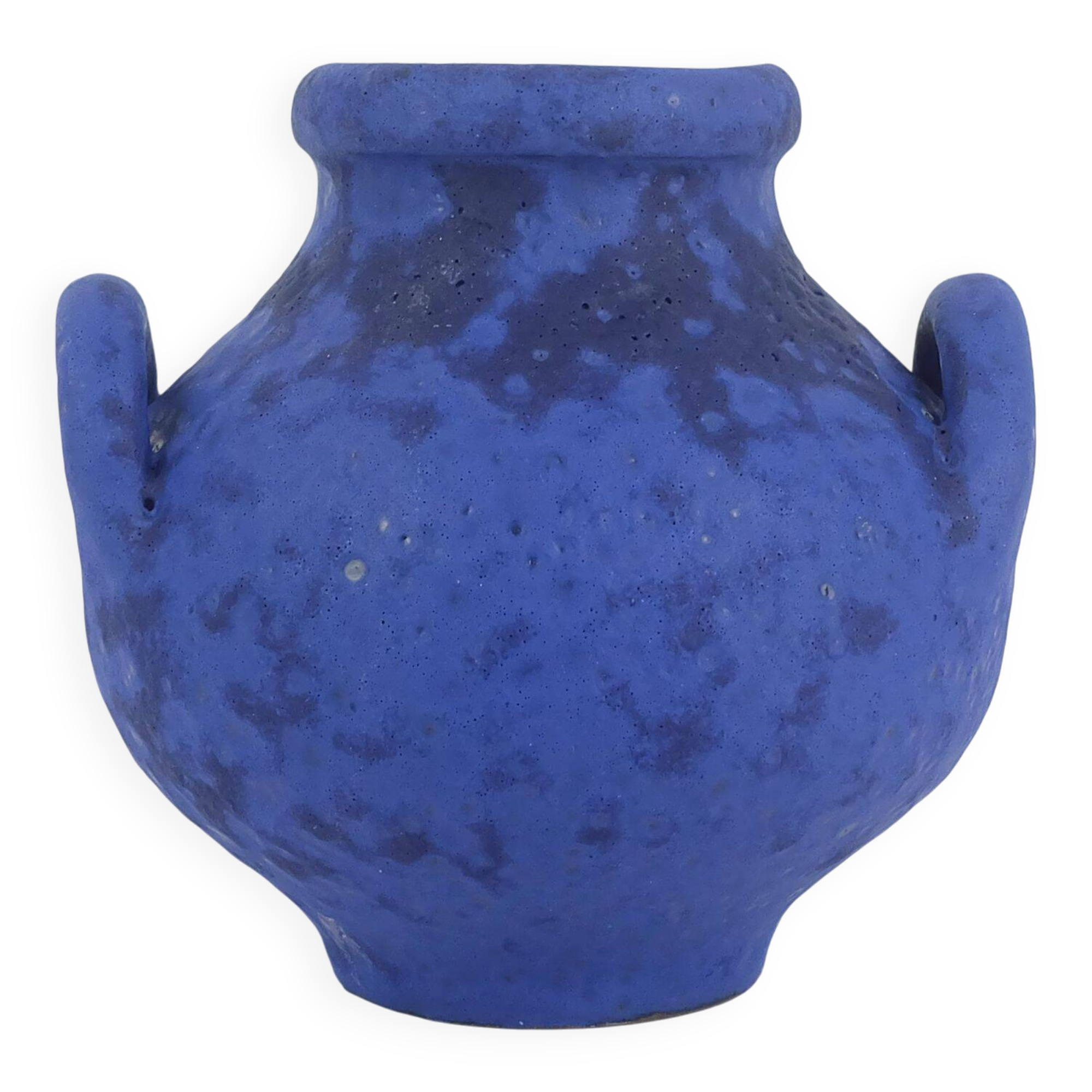 Mid century vase hartwig heyne hoy fat lava intense blue