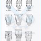 Vase vintage en verre lourd clair par Rudolfova Huť / République tchèque / années 1960