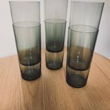 Set of 6 smoked water glasses