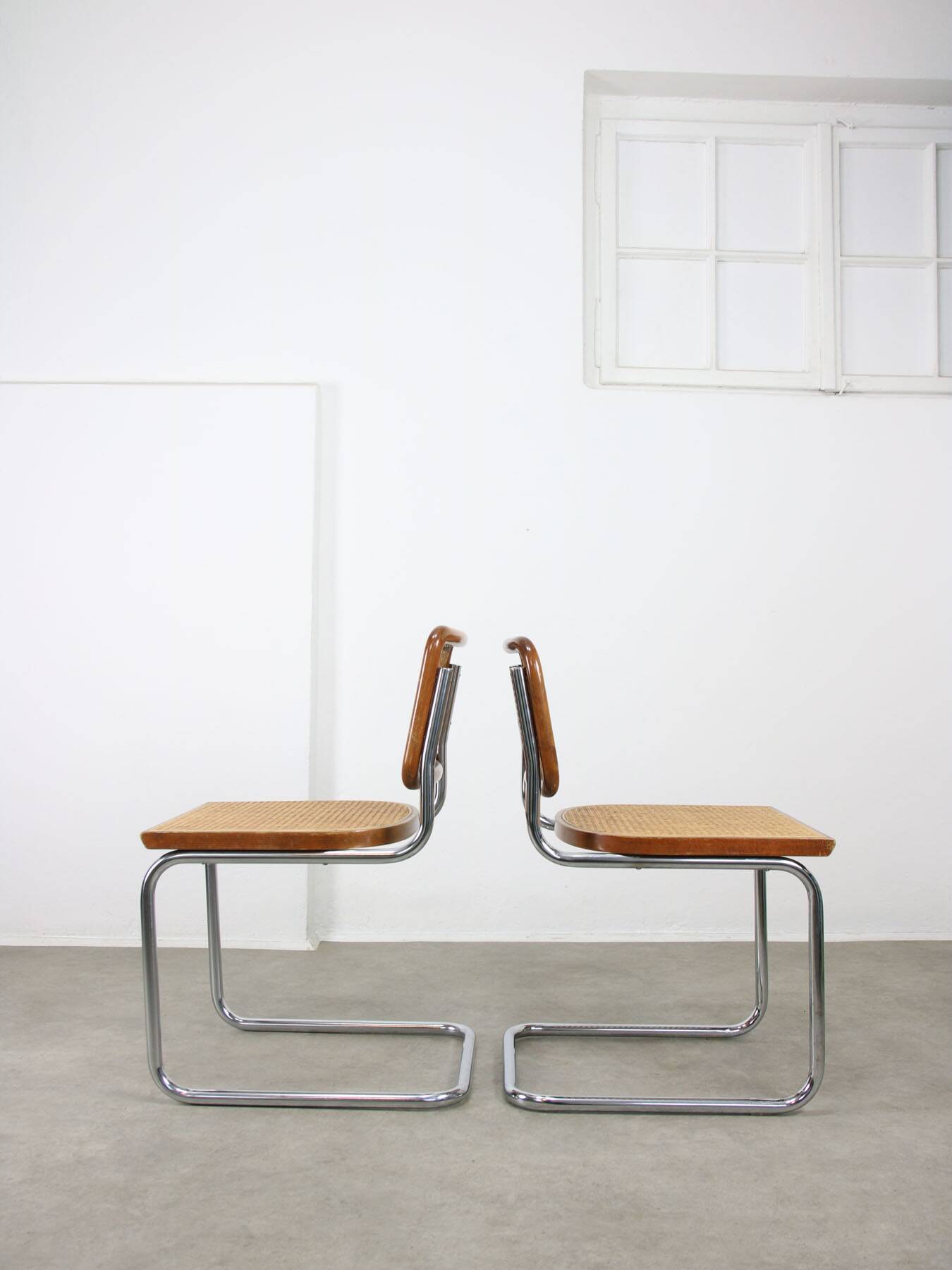 Chaise vintage marron B32 Cesca par Marcel Breuer, set de 2