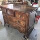 Curved commode from the Louis XV period in walnut and elm burl.