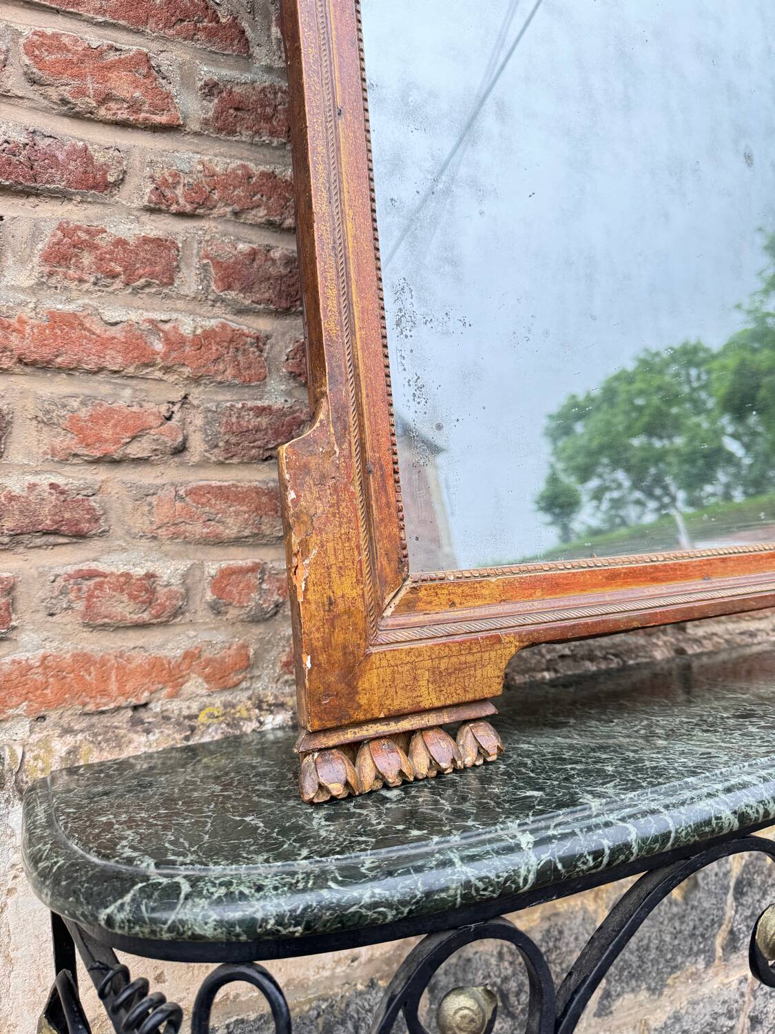 Louis XVI XVIII Eme Century Golden Wood Mirror