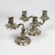 Pair of Christofle candlesticks 19th century – Trianon model silver-plated bronze