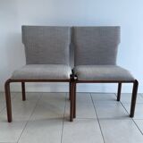 Nesting walnut chairs, Sauder designare, 1960s, USA