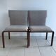 Stackable walnut chairs, Sauder designare, 1960s, USA
