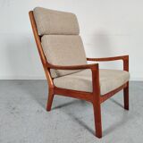 Fauteuil "senator" par Ole Wanscher pour Poul Jeppesen, Danemark 1960s