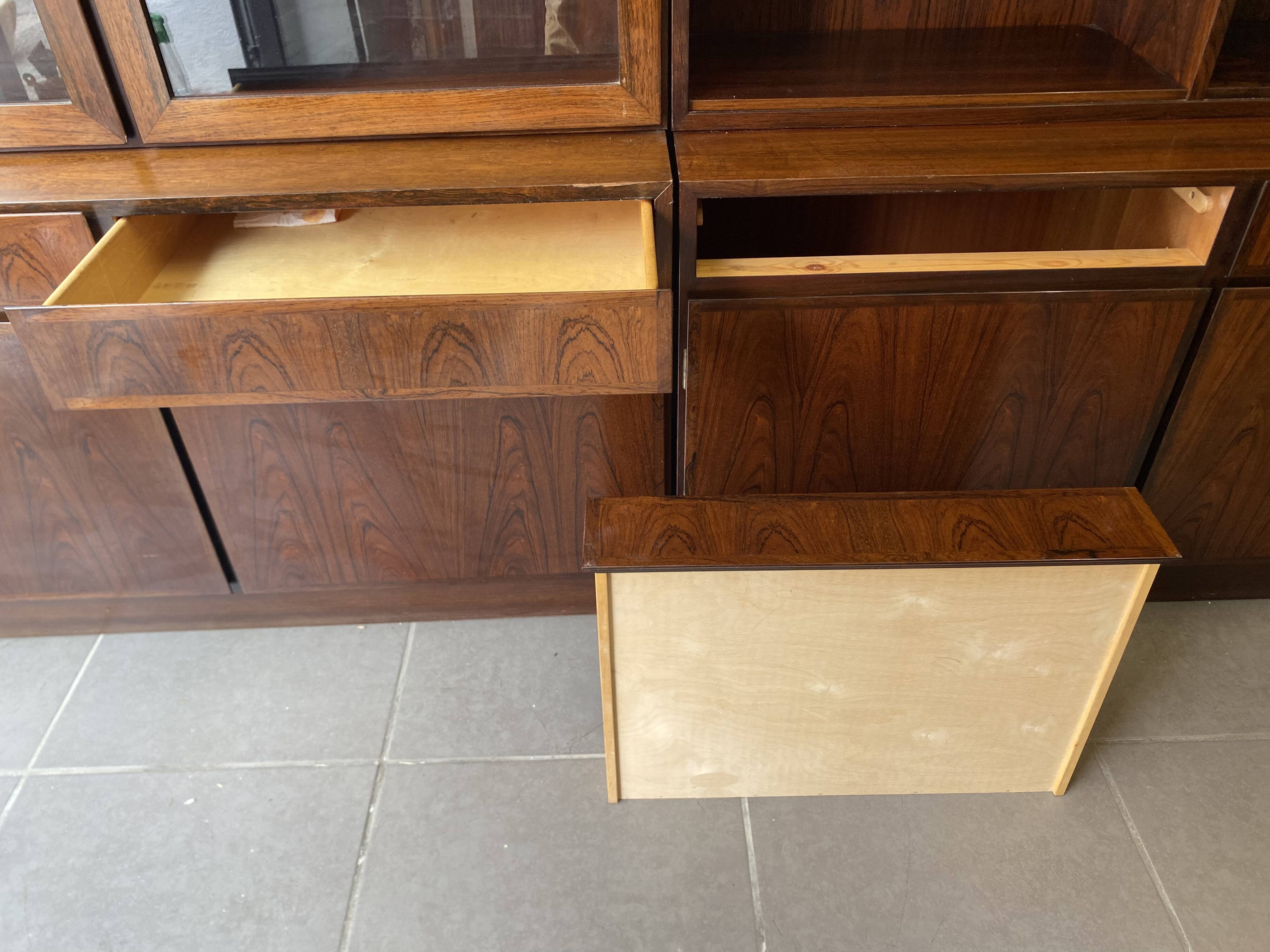 4-module rosewood bookcase model No. 4 by Danish designer Omann Jun 1960