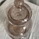 Lilac bubble glass jar with lid, signed Biot, vintage 1960-70