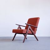 Mid Century Easy Chair Model B 310 Var in Rusty Brown Boucle