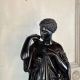 Diane de Gabies, bronze after the antique, black patina 19th century