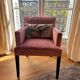 NV Gallery armchair in old rose velvet and its Calligaris cushion.