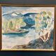 Original Swedish Oil on Canvas – “River” by Liljedahl – Signed – Dated 1986