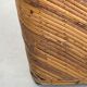 Pencil reed rattan bamboo chest or trunk, 1950s-1960s