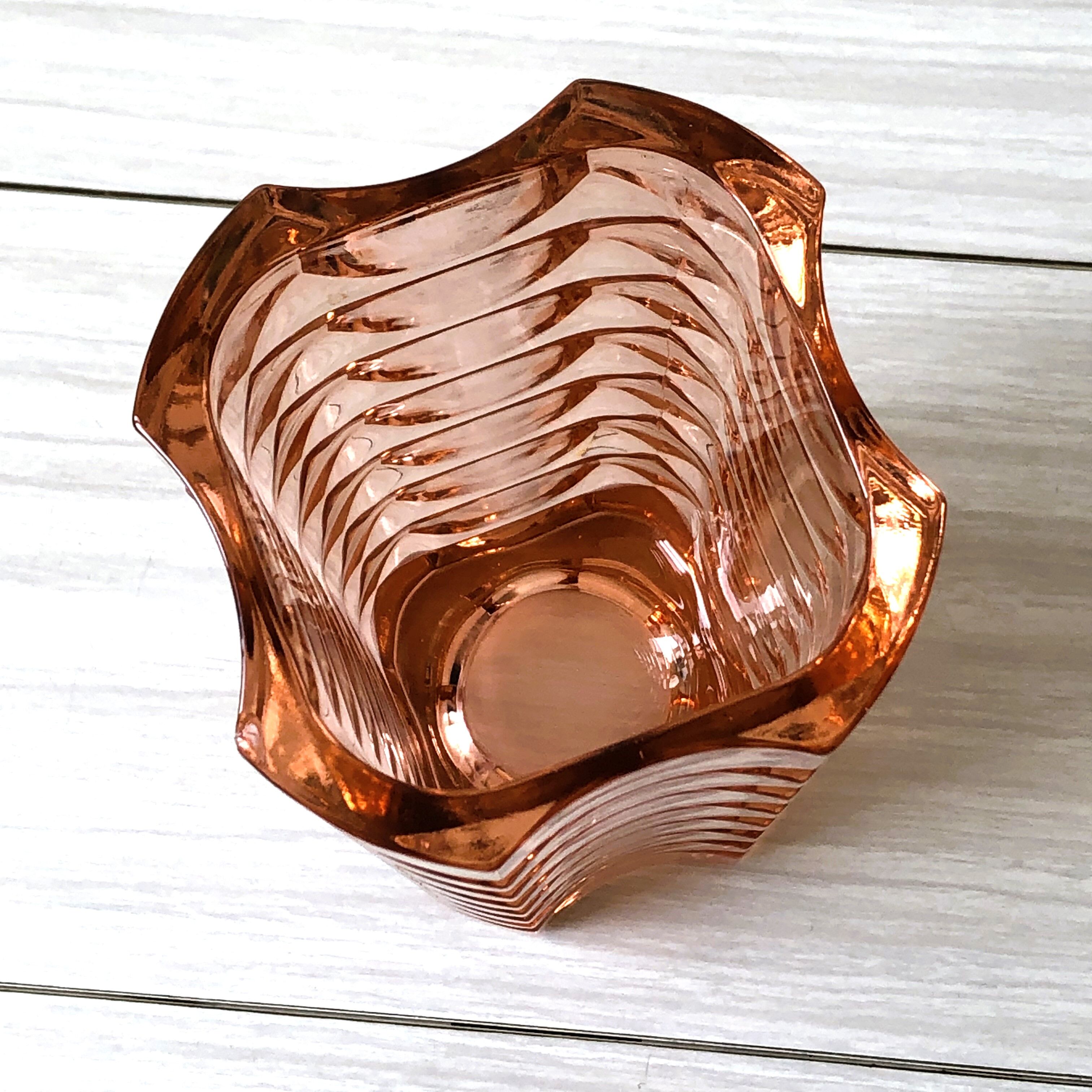 Thick pink glass vase, Windsor Rosaline Luminarc model