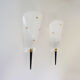 Pair of brass and plexiglass rockabilly rockabilly wall light