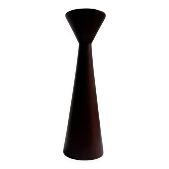 Scandinavian diabolo teak candle holder, Danish design 1970