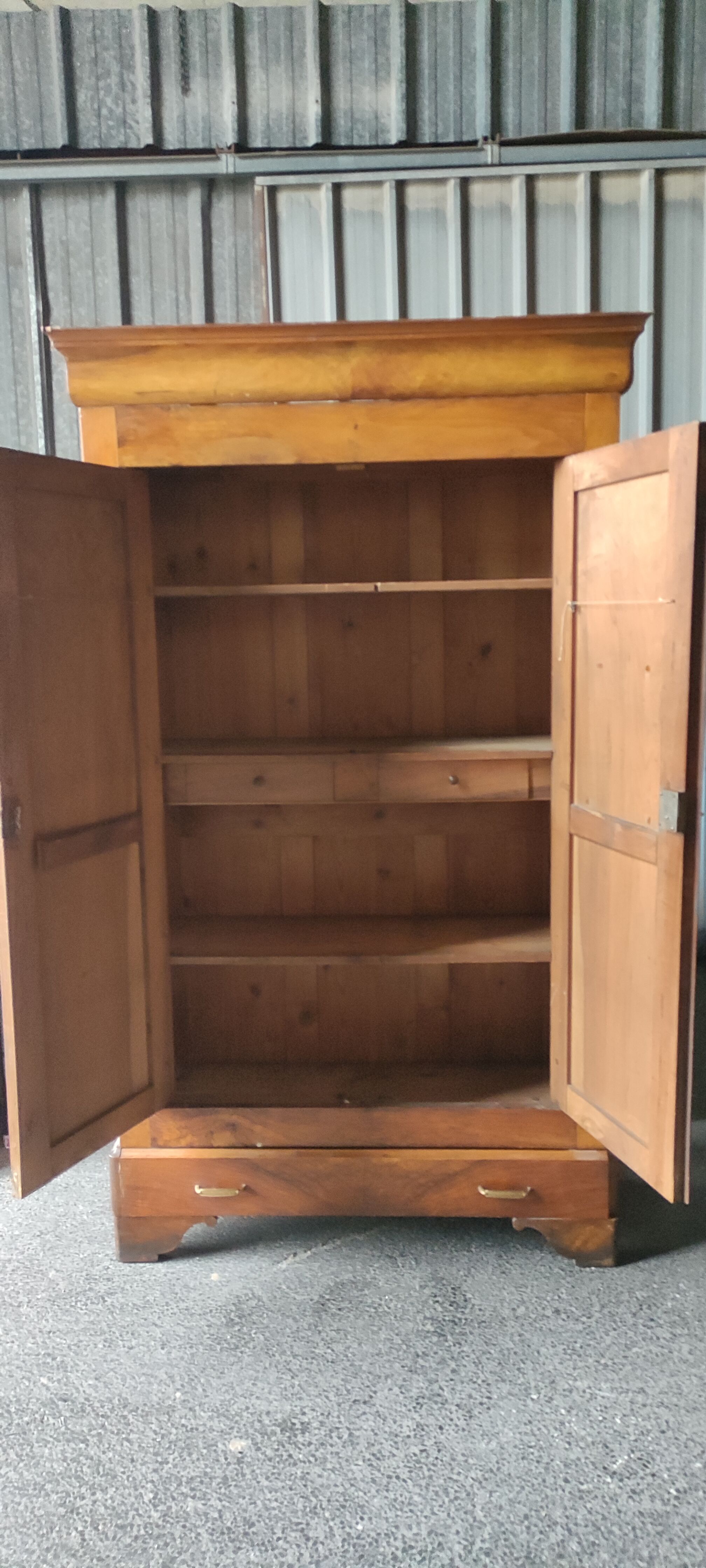 Wardrobe two doors Louis Philippe walnut