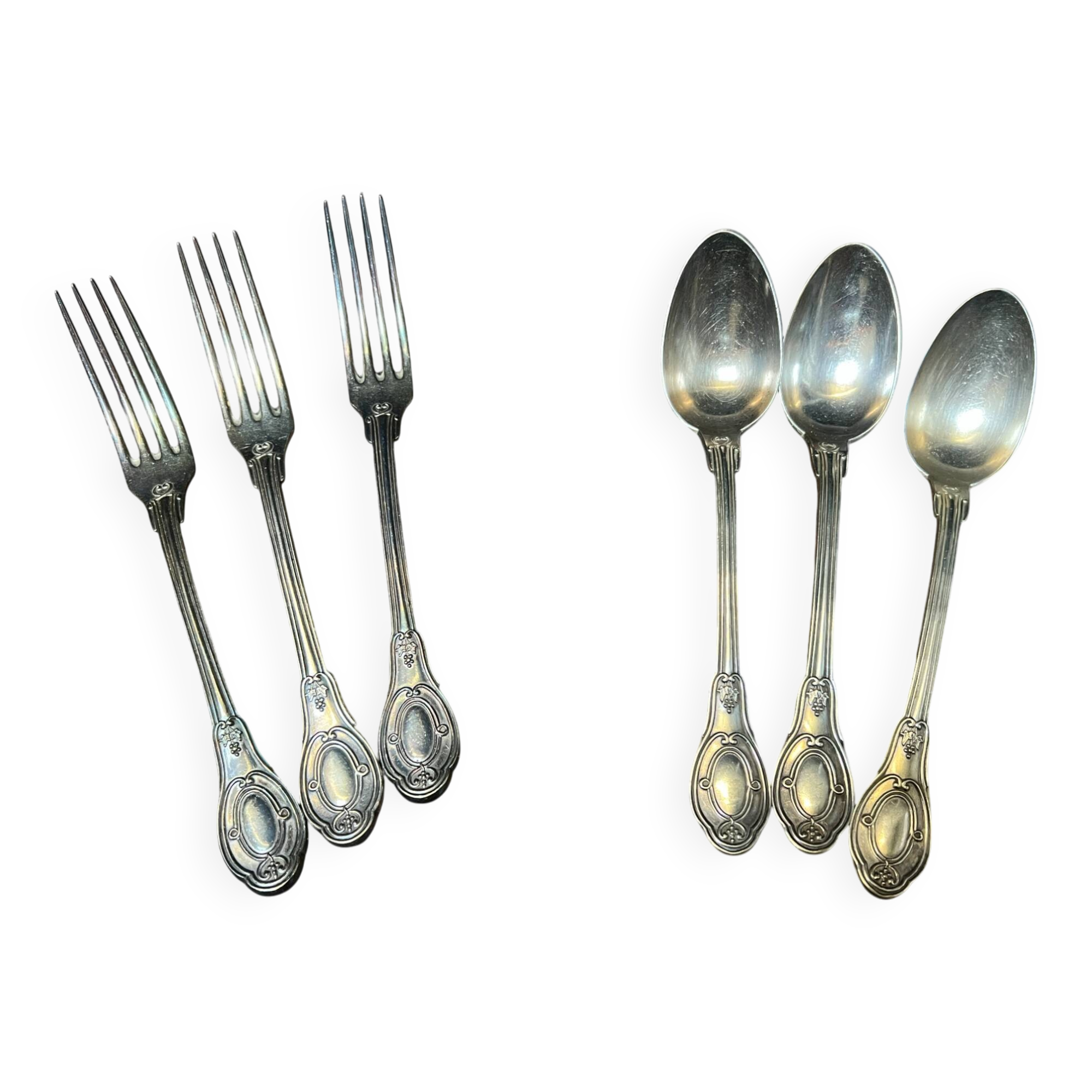 Silver plated cutlery set