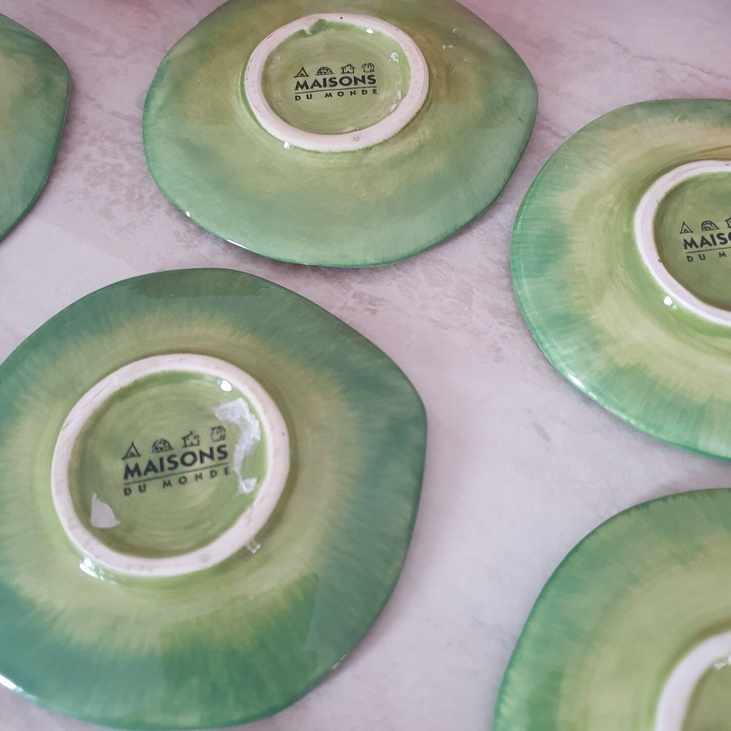 Barbotine flower coffee and tea service