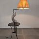 French Floor Lamp with Spiral Staircase, iron and brass, Mid-Century
