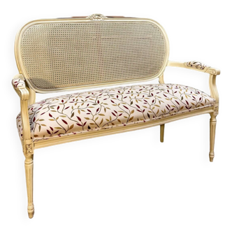 Louis xvi style lacquered wood bench